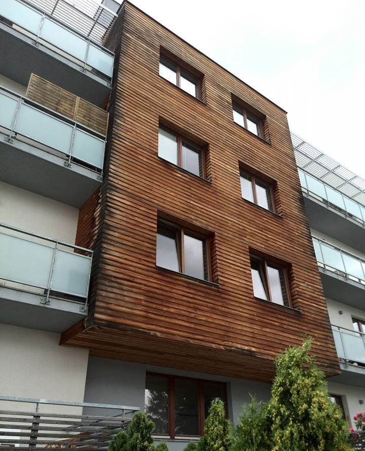Zanedbaná dřevěná fasáda