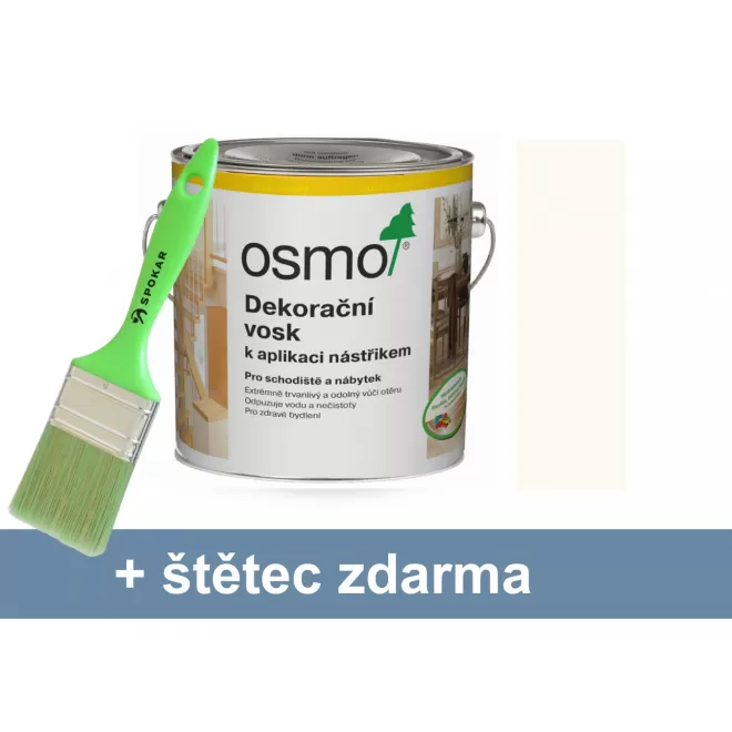 Osmo dekorační vosk k aplikaci stříkáním 3012 bílý krycí hedvábně lesklý