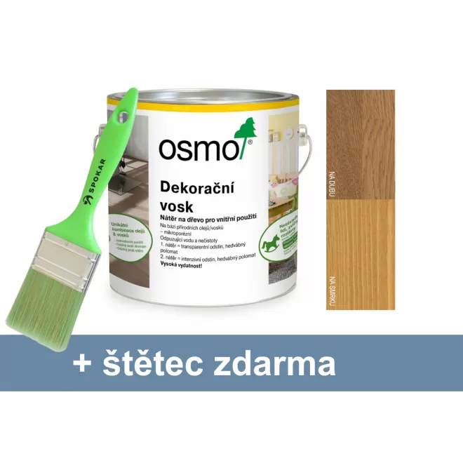 Osmo dekorační vosk - transparentní odstíny 3164 dub