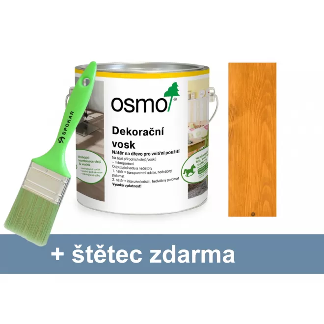 Osmo dekorační vosk - transparentní odstíny 3103 dub světlý