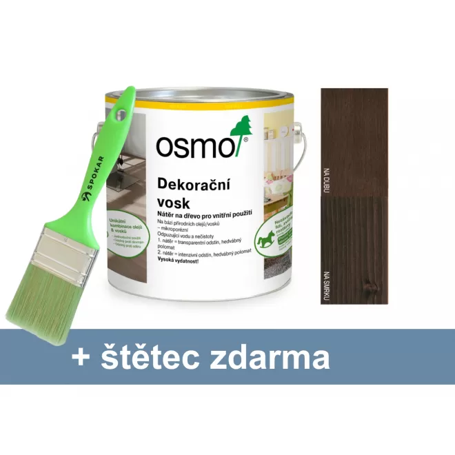 Osmo dekorační vosk - transparentní odstíny 3161 ebenové dřevo