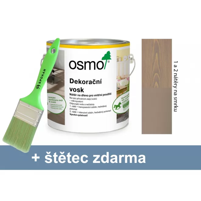 Osmo dekorační vosk - intenzivní odstíny 3132 šedobéžová RAL 1019