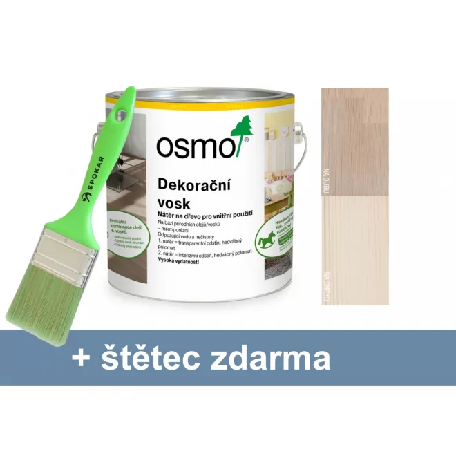Osmo dekorační vosk - transparentní odstíny 3111 bílá
