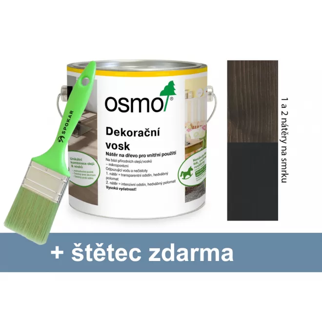 Osmo dekorační vosk - intenzivní odstíny 3169 černá
