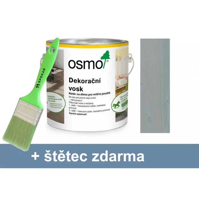 Osmo dekorační vosk - transparentní odstíny 3119 hedvábně šedý