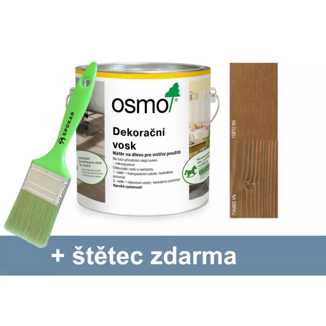 Osmo dekorační vosk - transparentní odstíny 3166 ořech