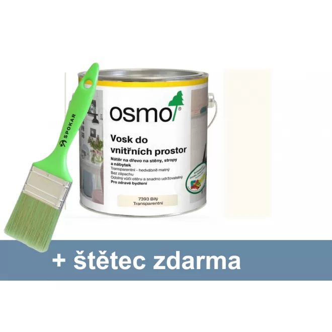 Osmo vosk do vnitřních prostor 7394 bílý krycí
